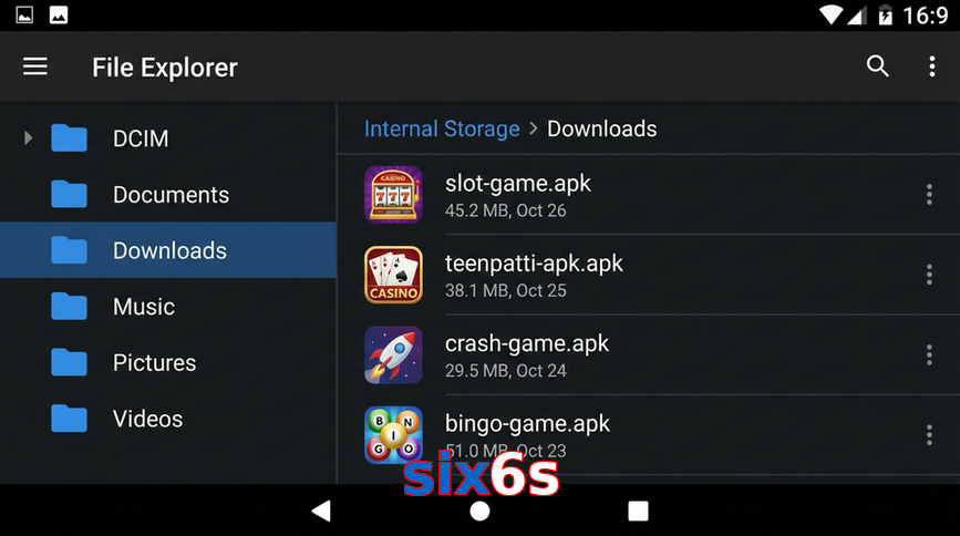 Main screen of Six6s gameapk page for PK players